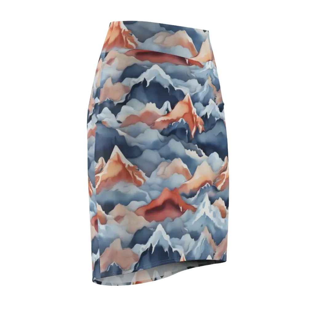 Alpine Ember on Pencil Skirt — Front Side