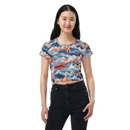 Alpine Ember on a Crop Tee