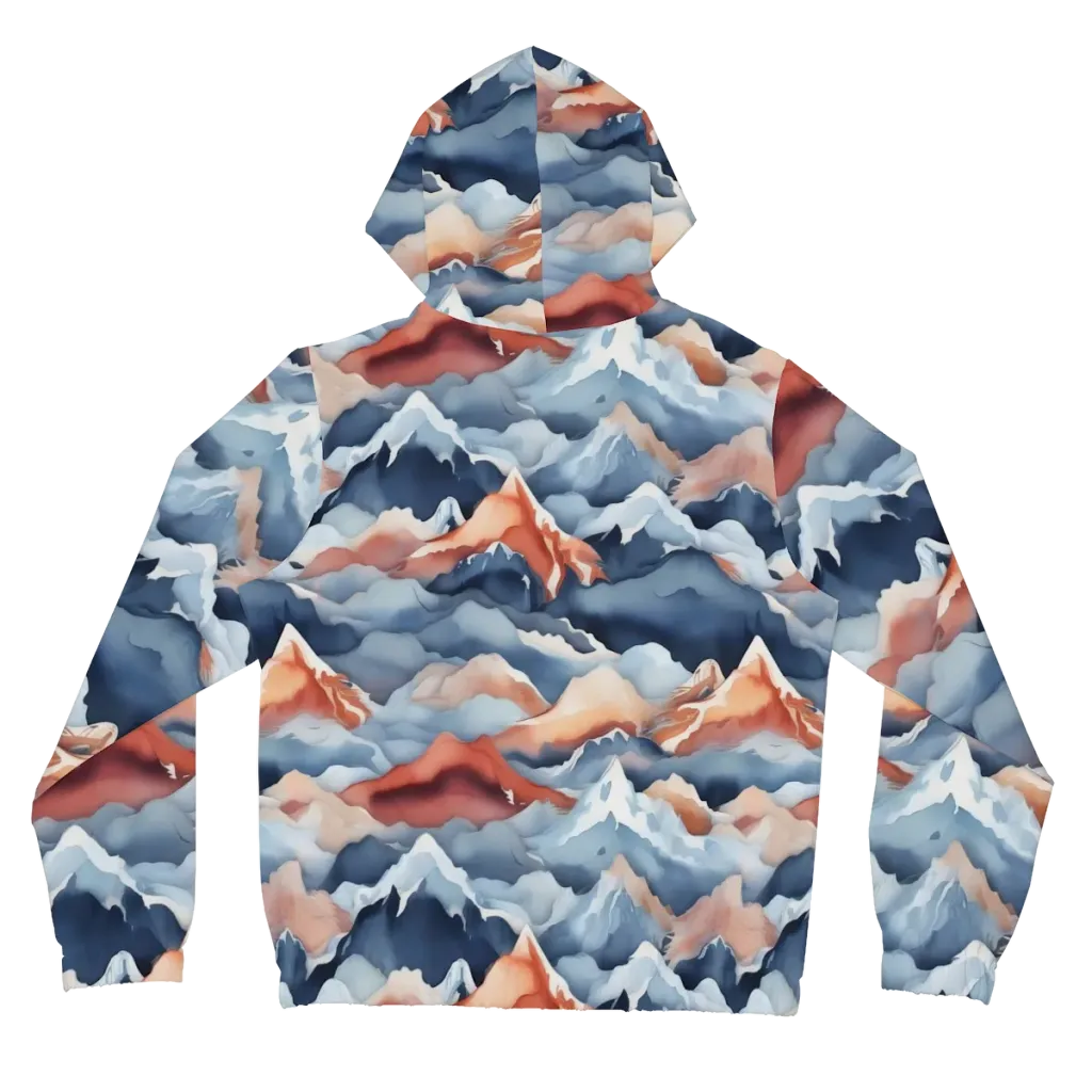 Alpine Ember on Women's Full-Zip Hoodie — Back