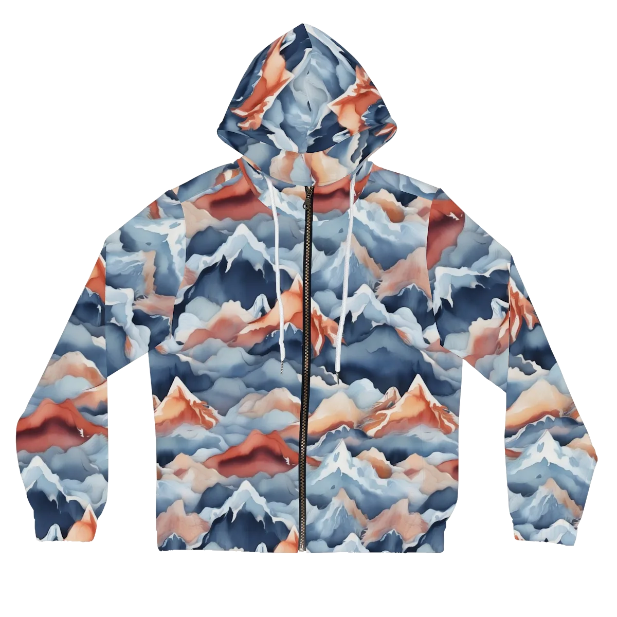Alpine Ember on Women's Full-Zip Hoodie — Front