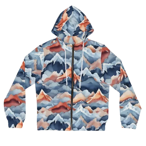 Alpine Ember on a Women's Full-Zip Hoodie