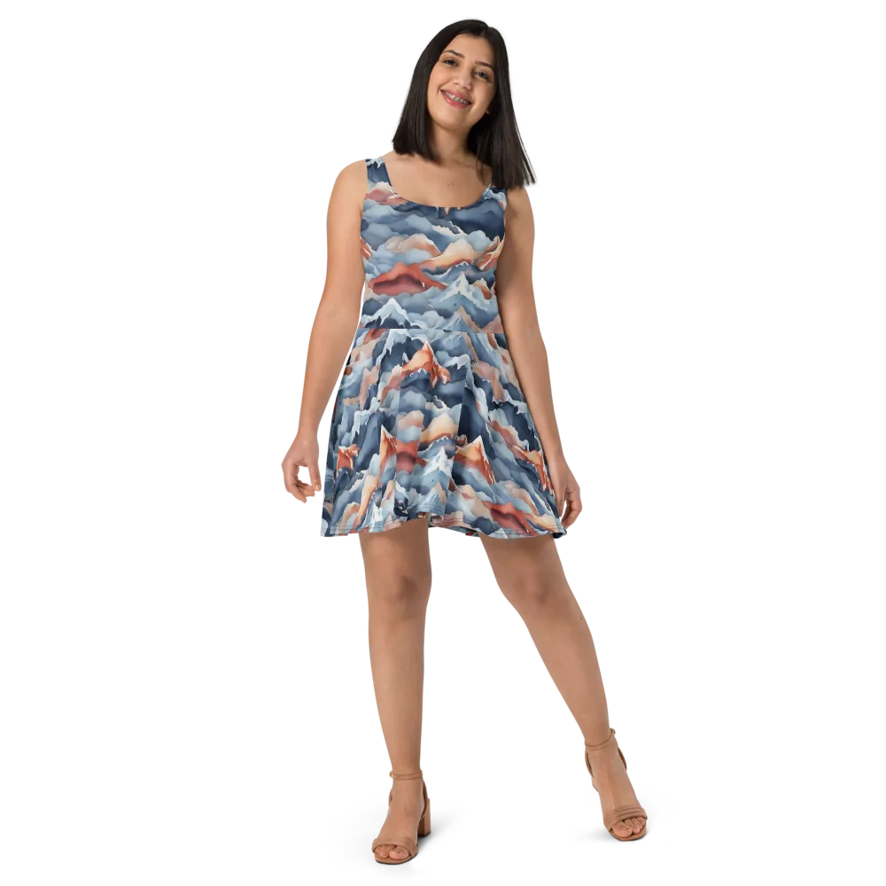 Alpine Ember on Skater Dress — Front