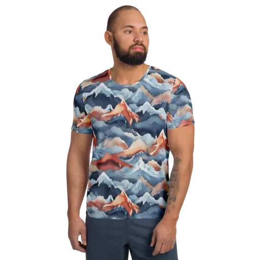 Alpine Ember on a Men's Athletic T-Shirt