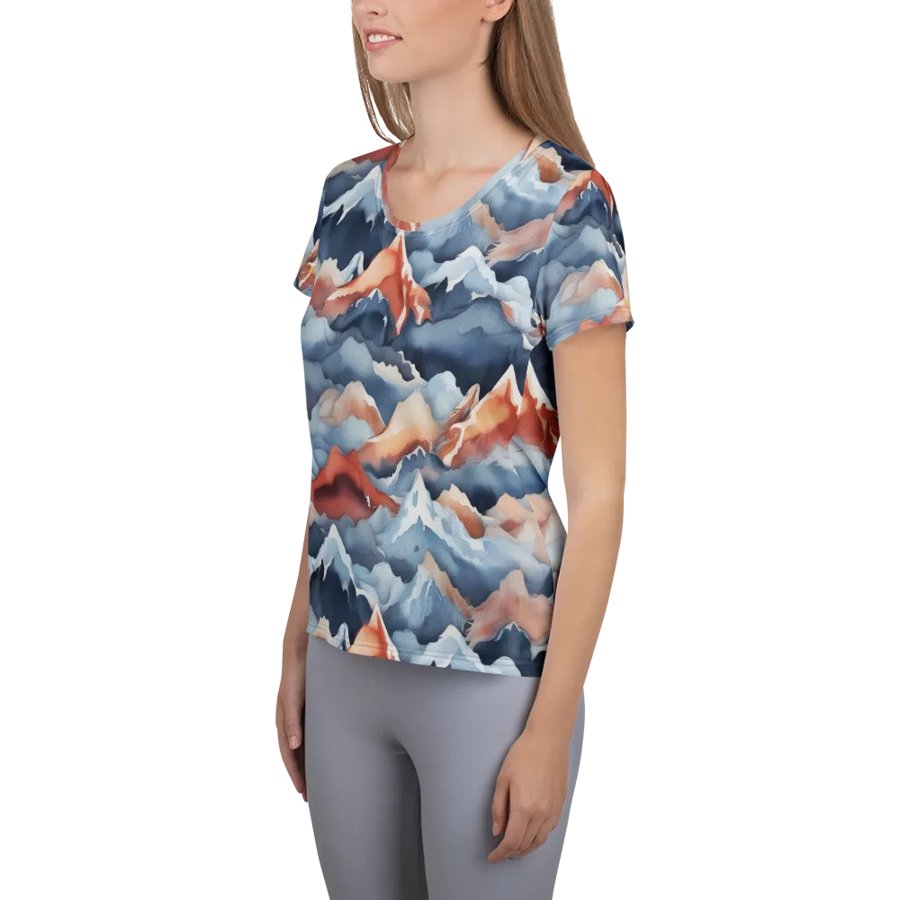 Alpine Ember on Women's Athletic T-Shirt — Left