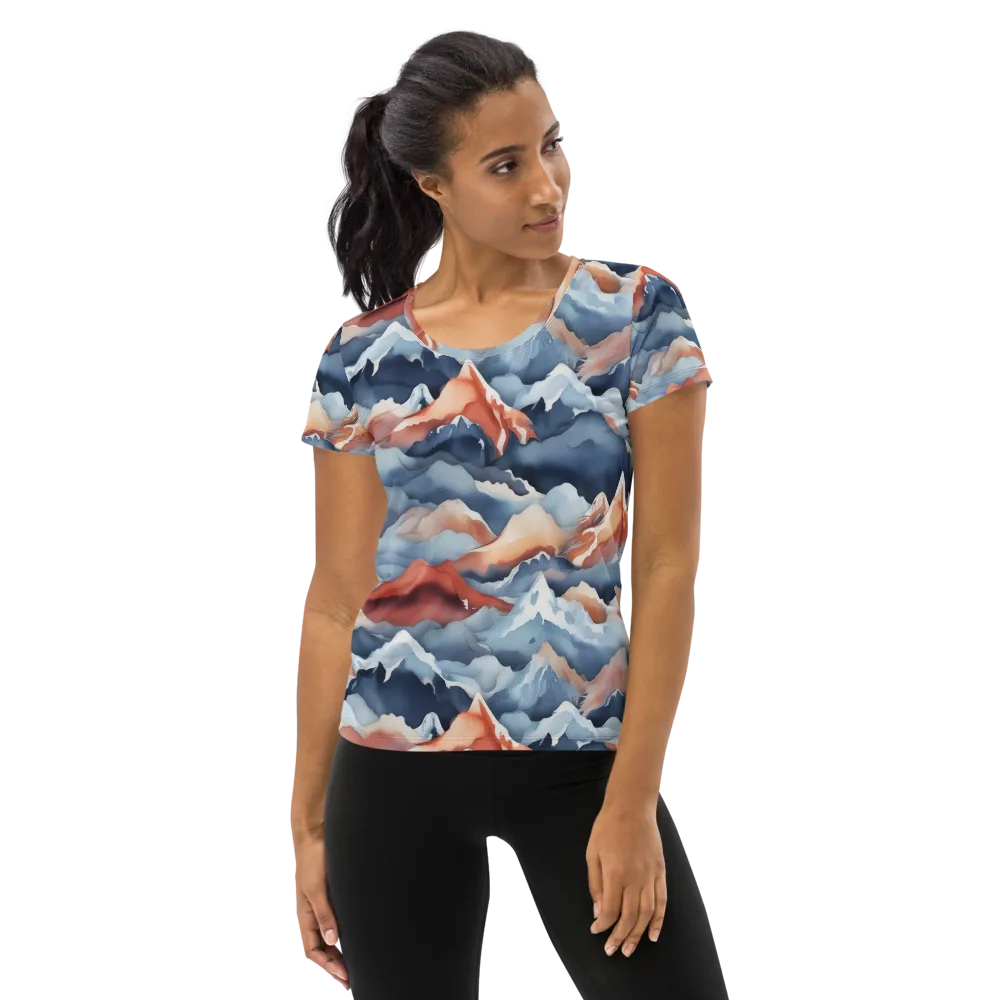 Alpine Ember on Women's Athletic T-Shirt — Front