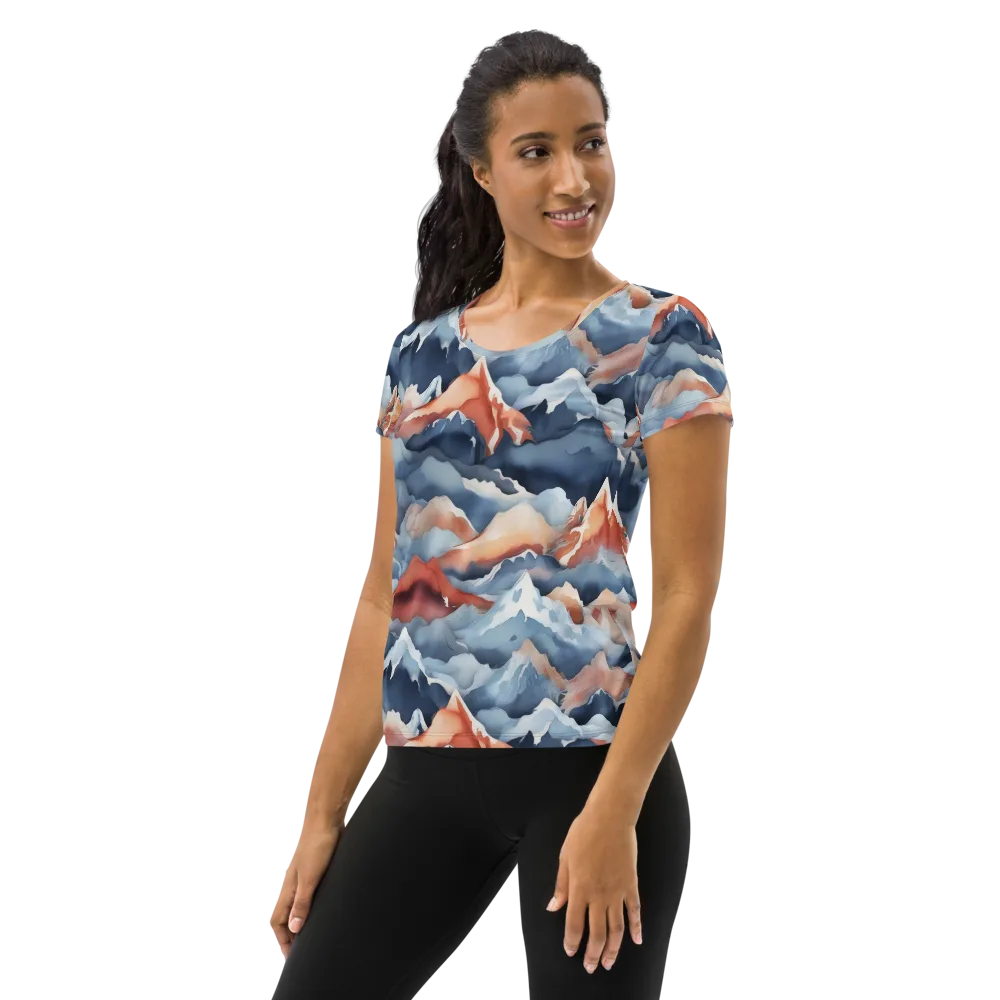 Alpine Ember on Women's Athletic T-Shirt — Left