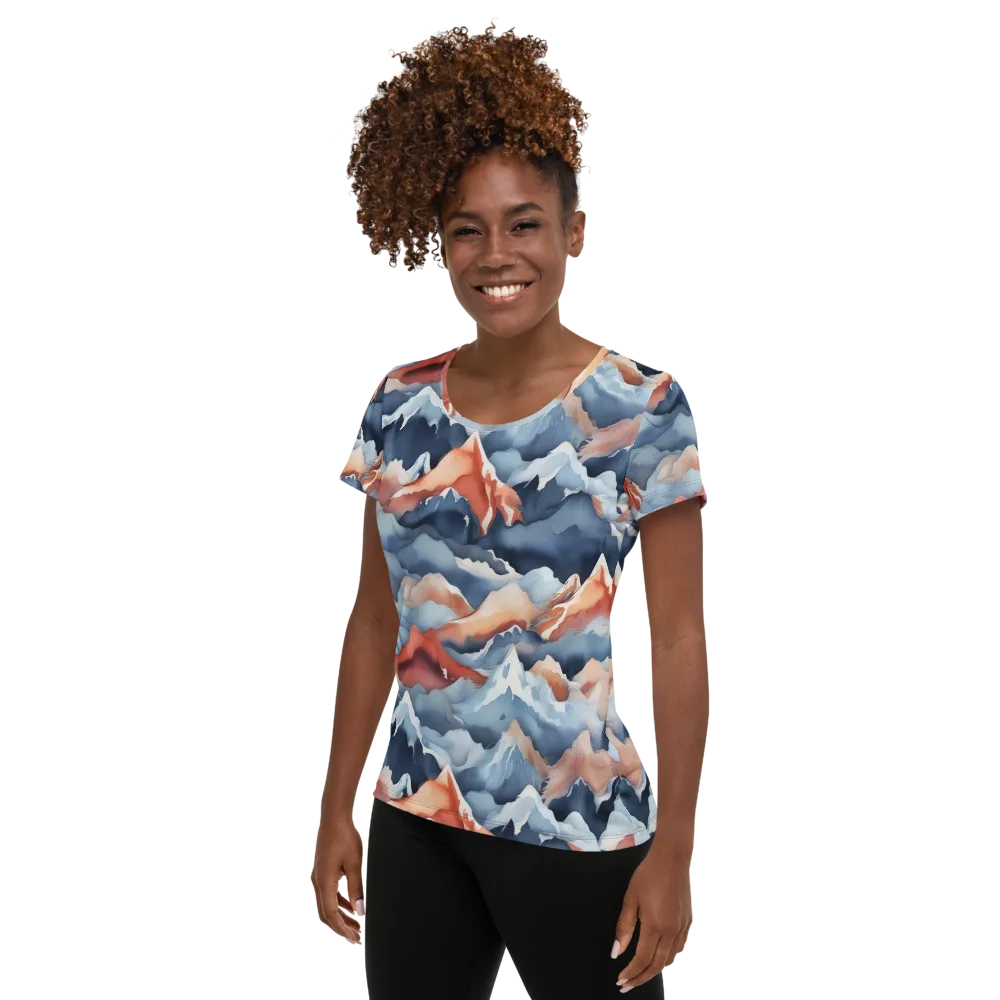 Alpine Ember on Women's Athletic T-Shirt — Left
