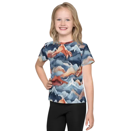 Alpine Ember on a Kids Crew Neck T-Shirt