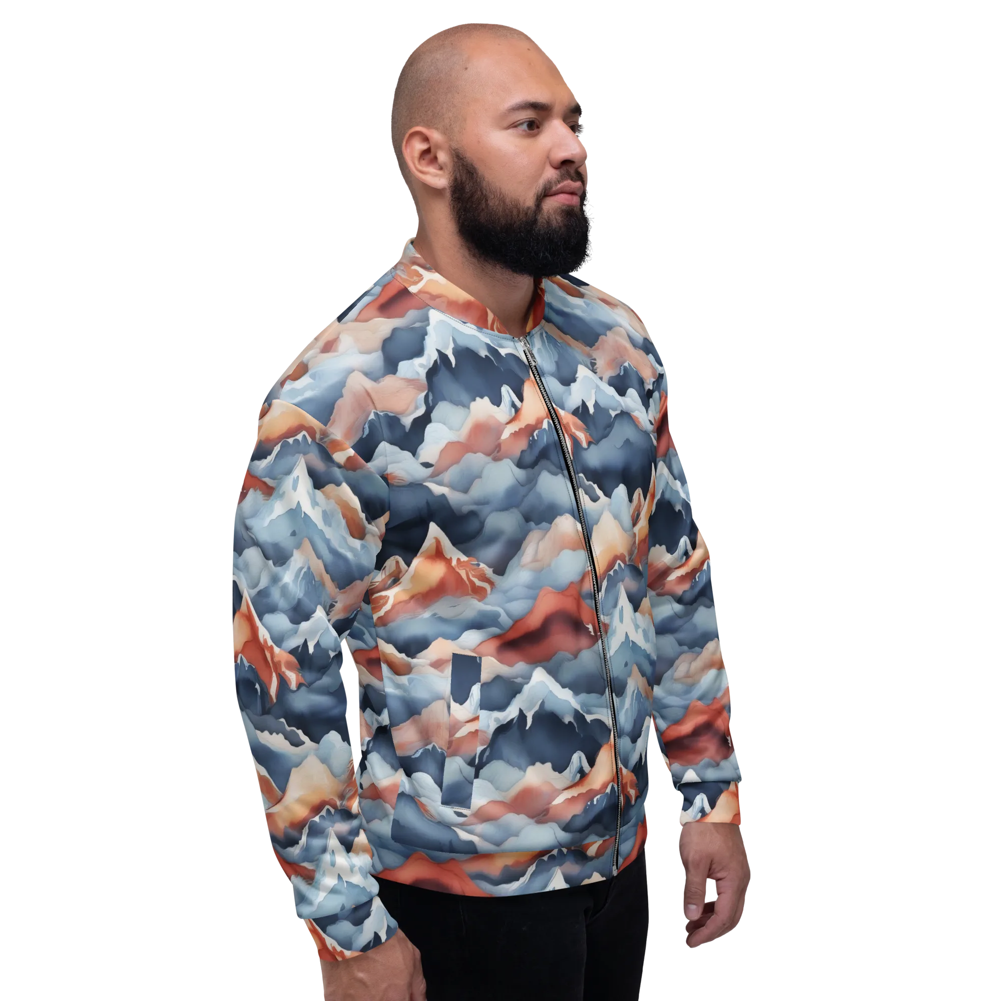 Alpine Ember on Bomber Jacket — Right