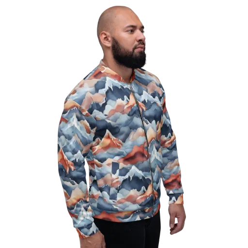 Alpine Ember on a Bomber Jacket