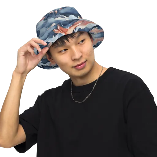 Alpine Ember on a Reversible Bucket Hat