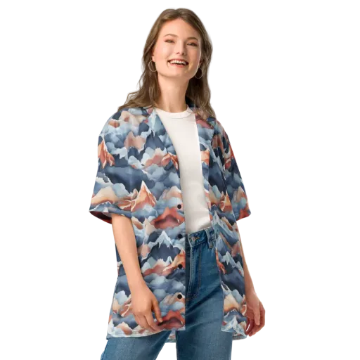 Alpine Ember on a Button Shirt