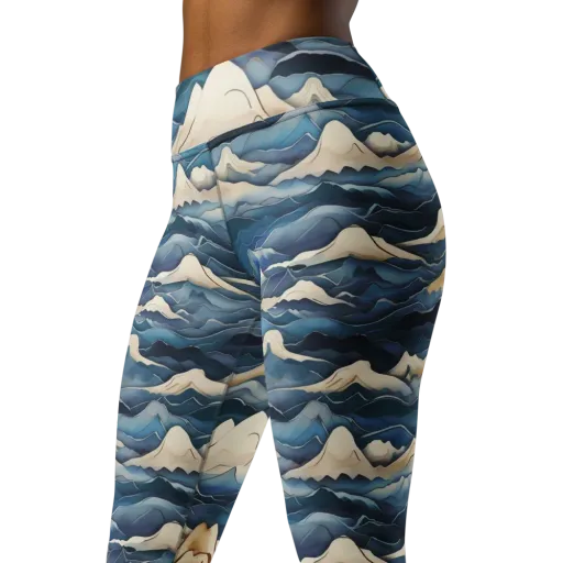 Indigo Alpine Current on a Yoga Leggings