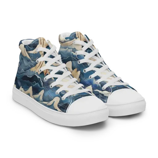 Indigo Alpine Current on a Women's High Top Canvas Shoes