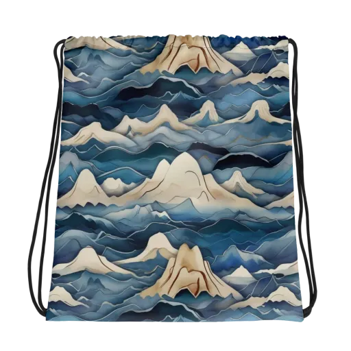 Indigo Alpine Current on a Drawstring Bag
