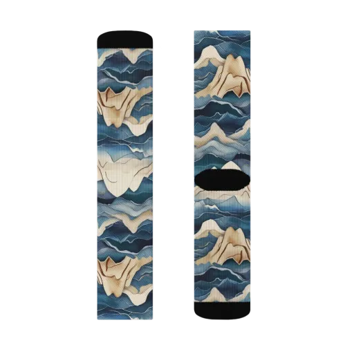 Indigo Alpine Current on a Socks