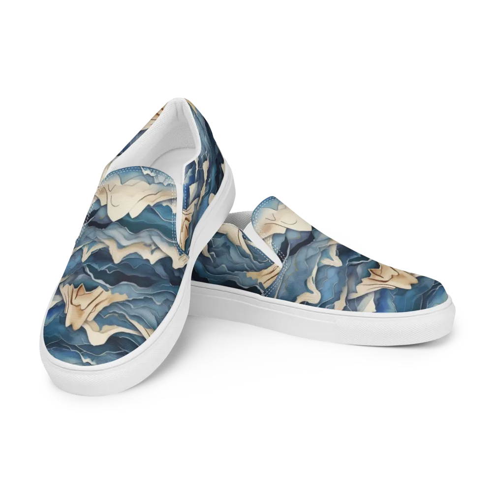 Indigo Alpine Current on Women's Slip-On Canvas Shoes — Left Front