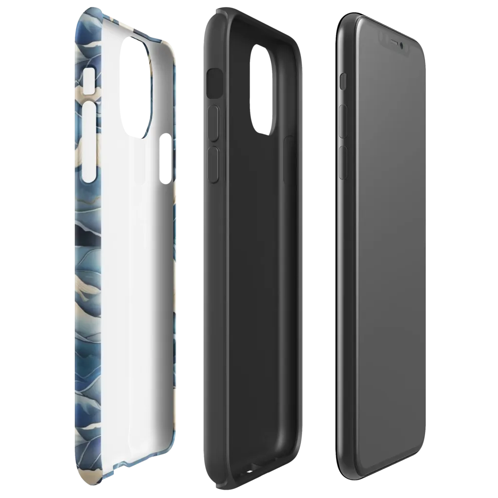 Indigo Alpine Current on Tough Case for iPhone® — Right