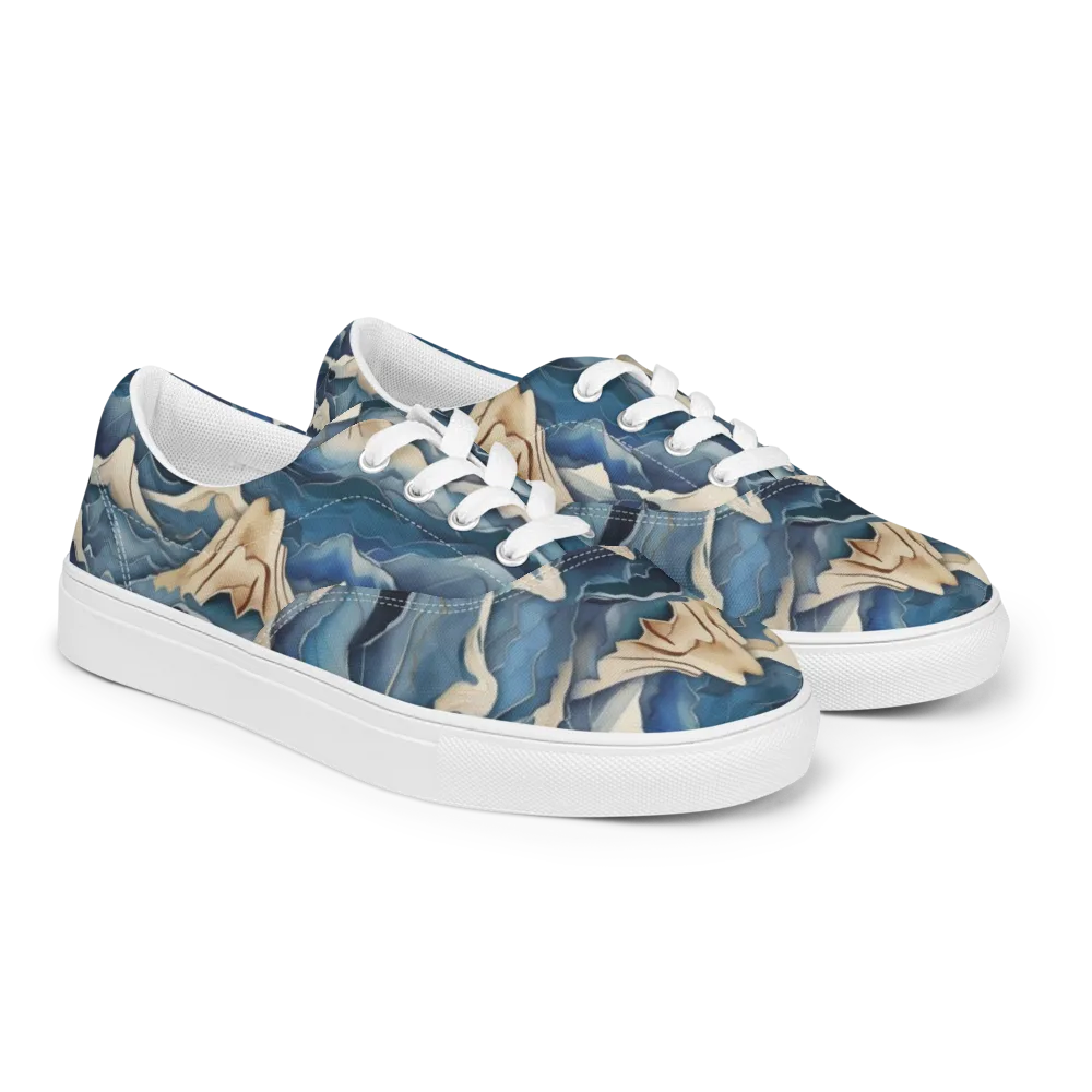 Indigo Alpine Current on Men's Lace-Up Canvas Shoes — Right Front