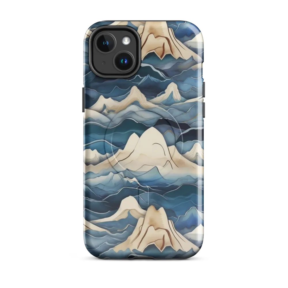 Indigo Alpine Current on MagSafe Tough Case for iPhone® — Front