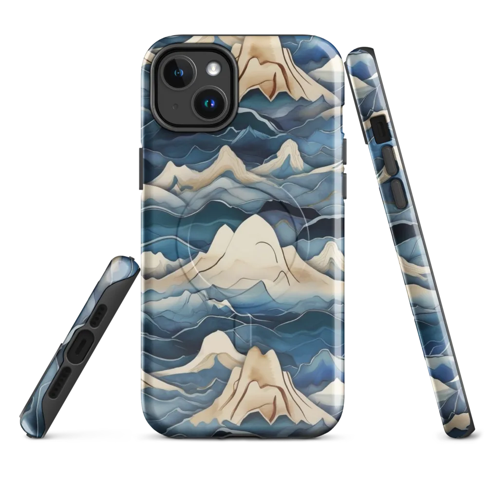 Indigo Alpine Current on MagSafe Tough Case for iPhone® — Front