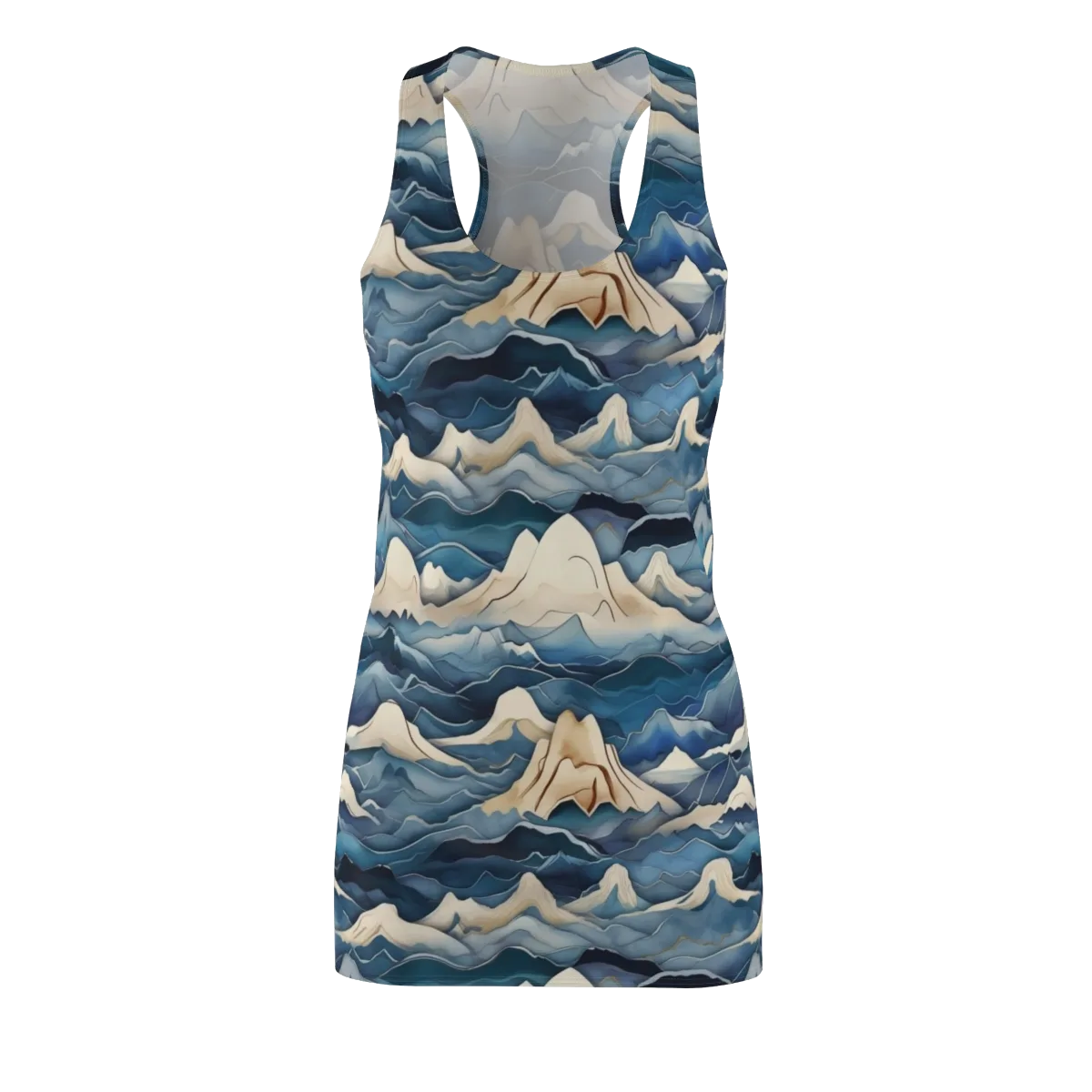 Indigo Alpine Current on Racerback Dress — Front