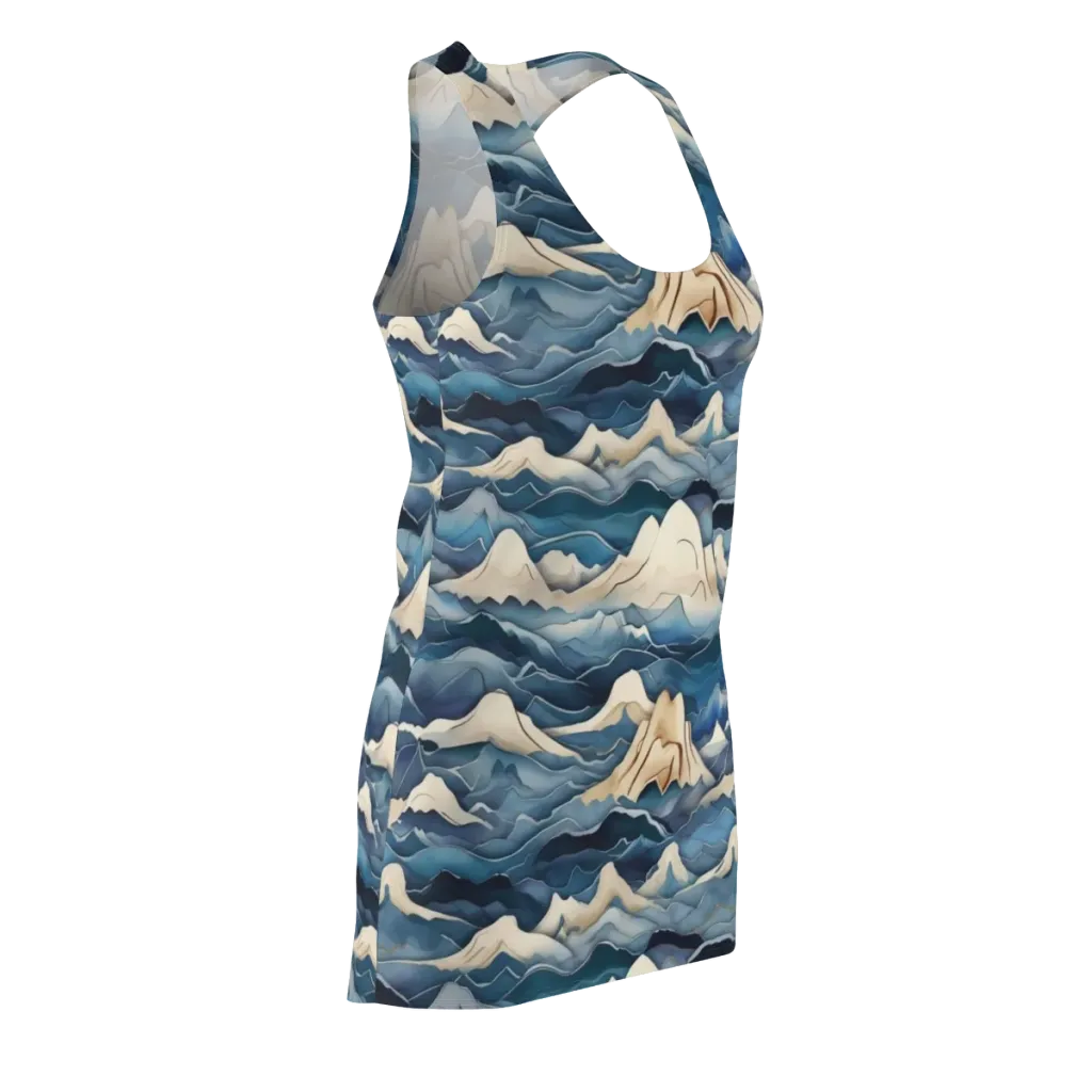 Indigo Alpine Current on Racerback Dress — Front Side
