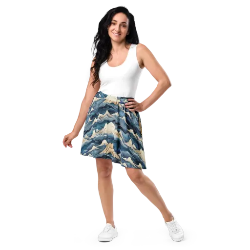 Indigo Alpine Current on a Skater Skirt
