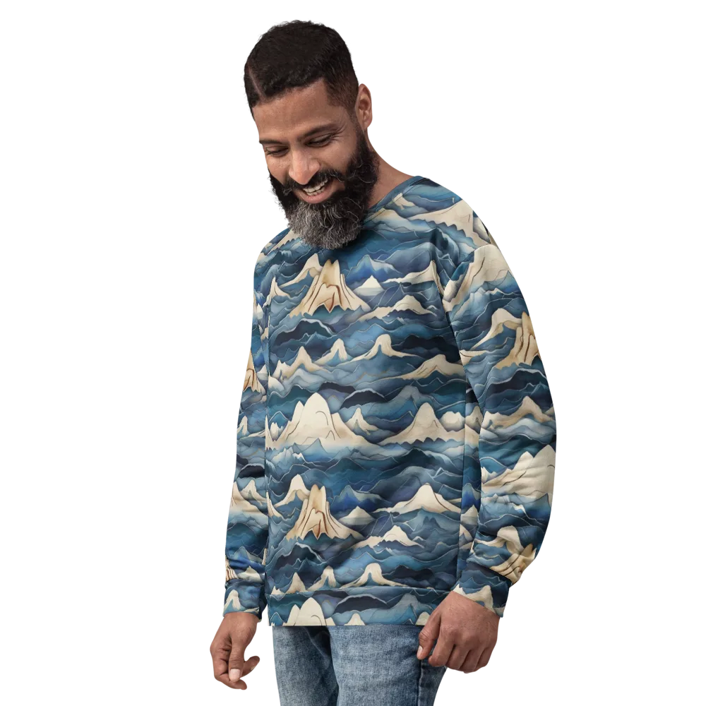 Indigo Alpine Current on Sweatshirt — Left Front