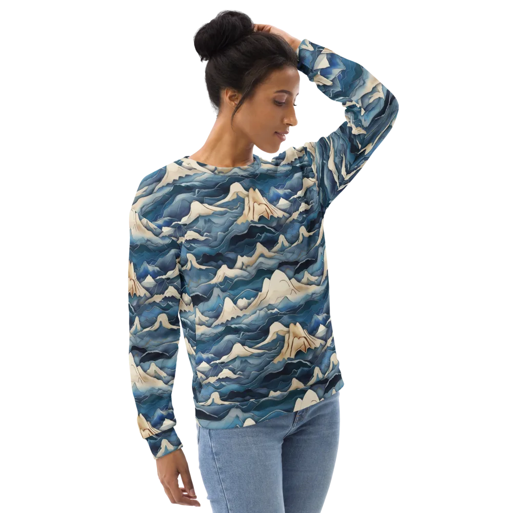 Indigo Alpine Current on Sweatshirt — Right Front