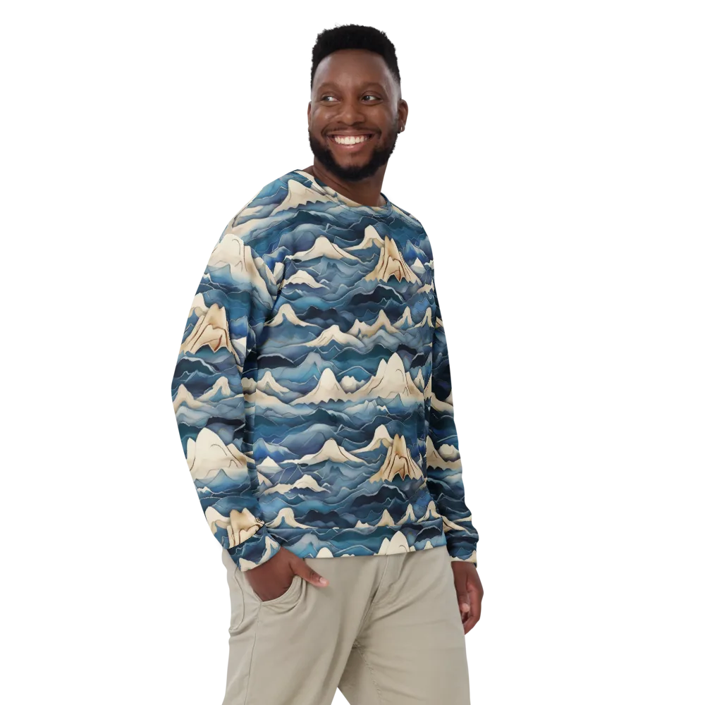 Indigo Alpine Current on Sweatshirt — Front