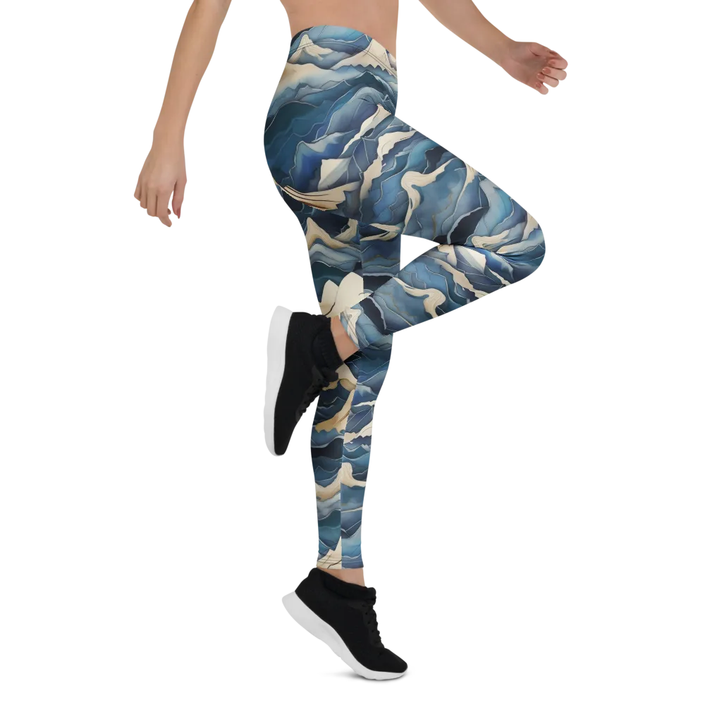 Indigo Alpine Current on Leggings — Right