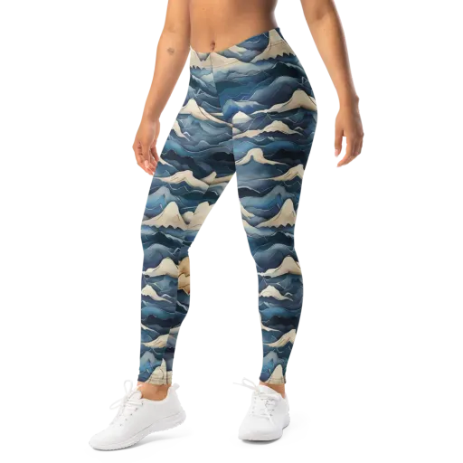 Indigo Alpine Current on a Leggings