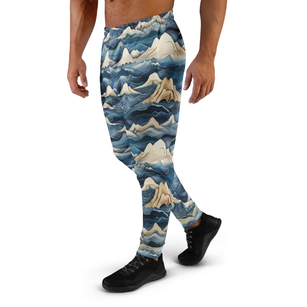 Indigo Alpine Current on Men's Joggers — Left
