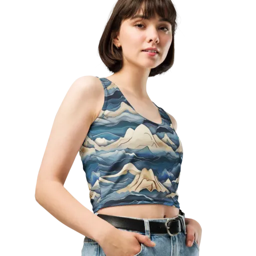 Indigo Alpine Current on a Crop Top