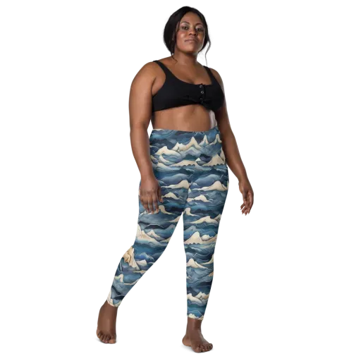 Indigo Alpine Current on a Leggings with Pockets