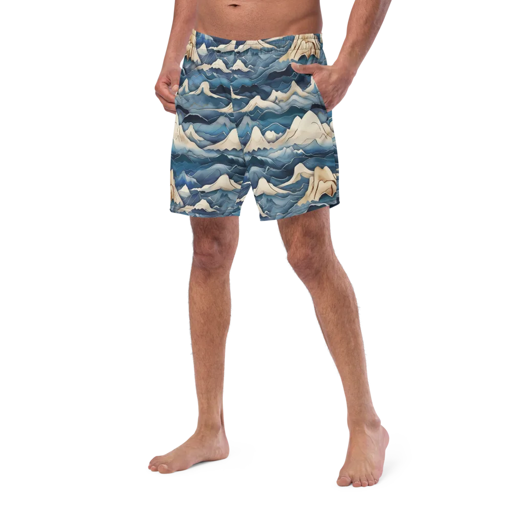 Indigo Alpine Current on Swim Trunks — Left Front
