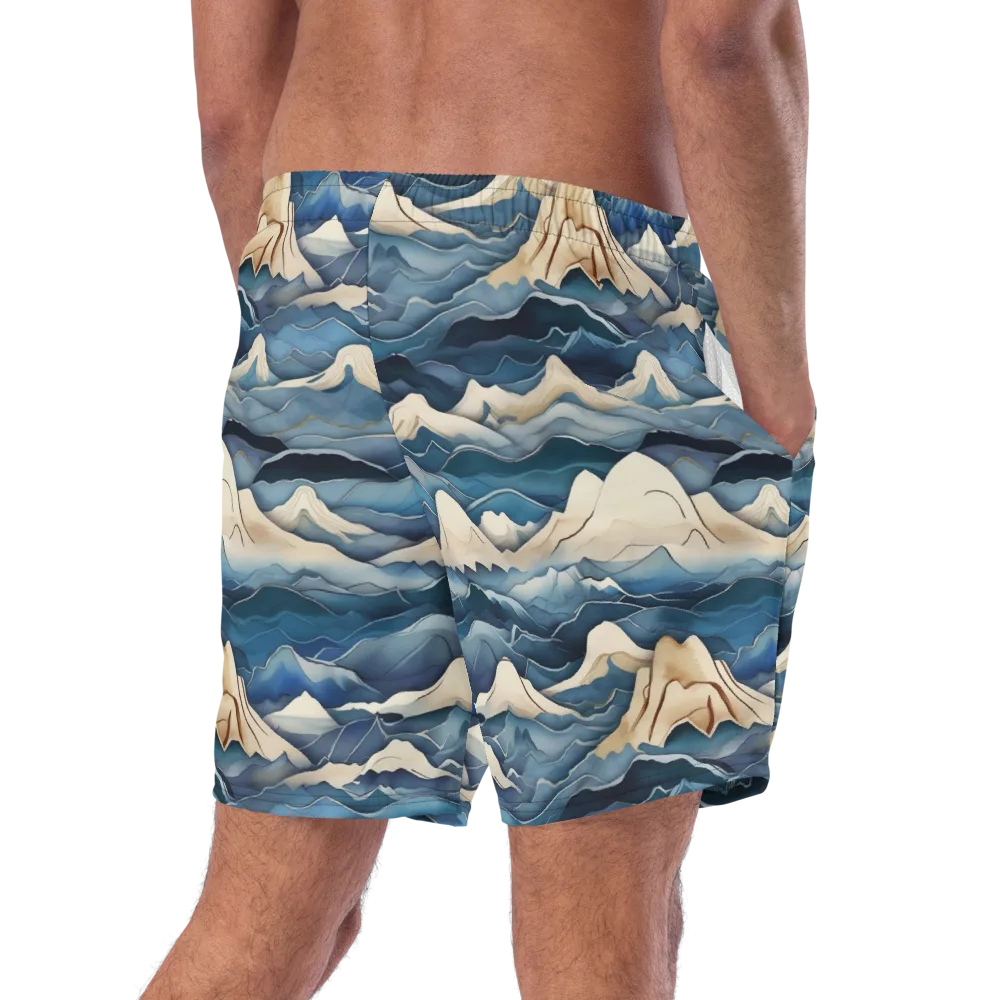 Indigo Alpine Current on Swim Trunks — Right Back