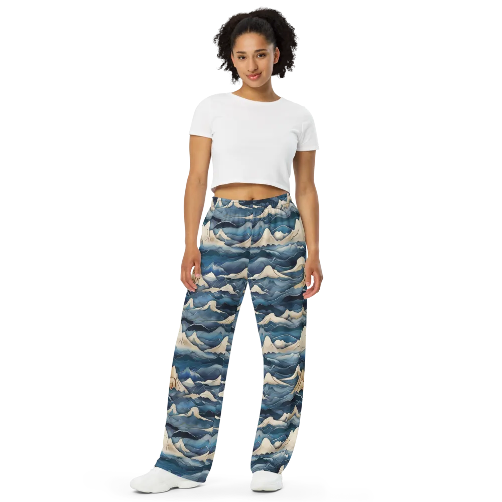 Indigo Alpine Current on Wide-Leg Pants — Front