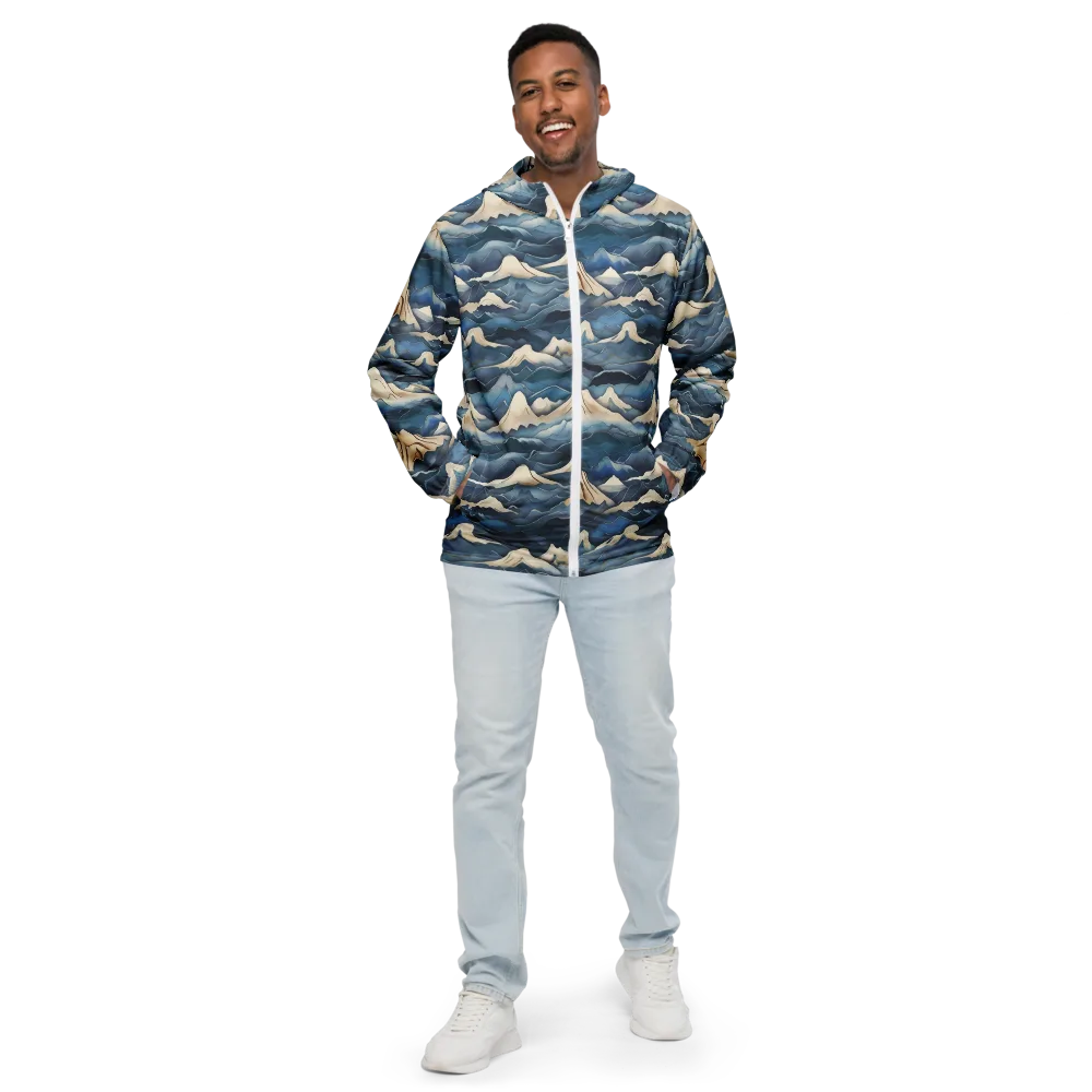 Indigo Alpine Current on Men's Windbreaker — Front