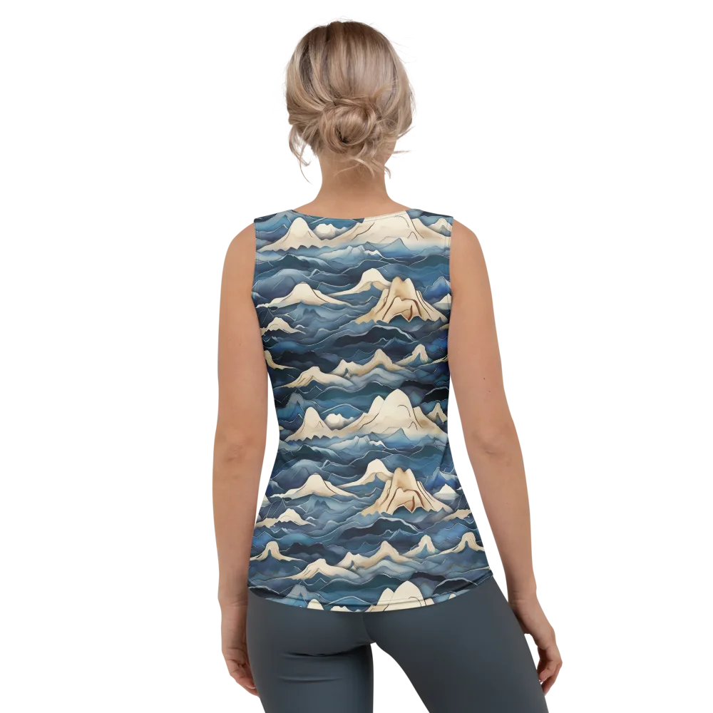 Indigo Alpine Current on Women's Tank Top — Back