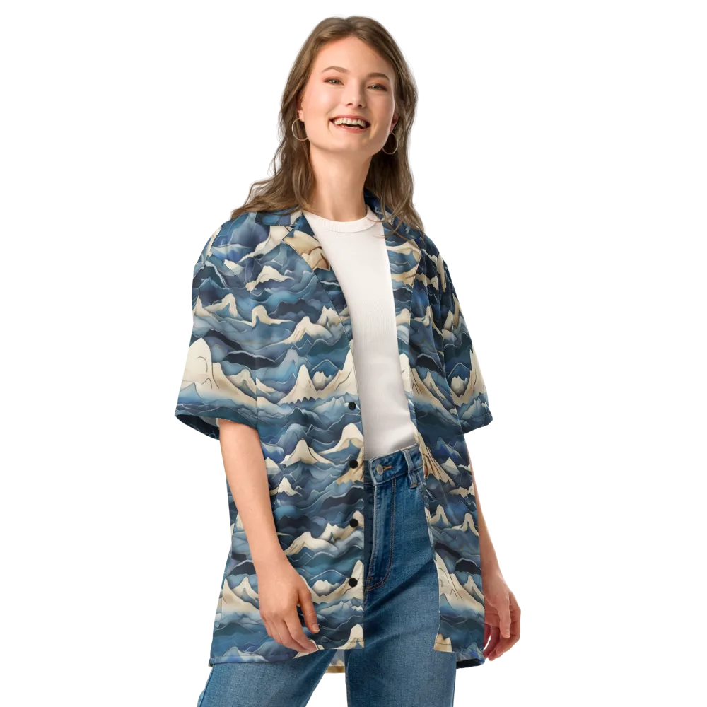 Indigo Alpine Current on Button Shirt — Front