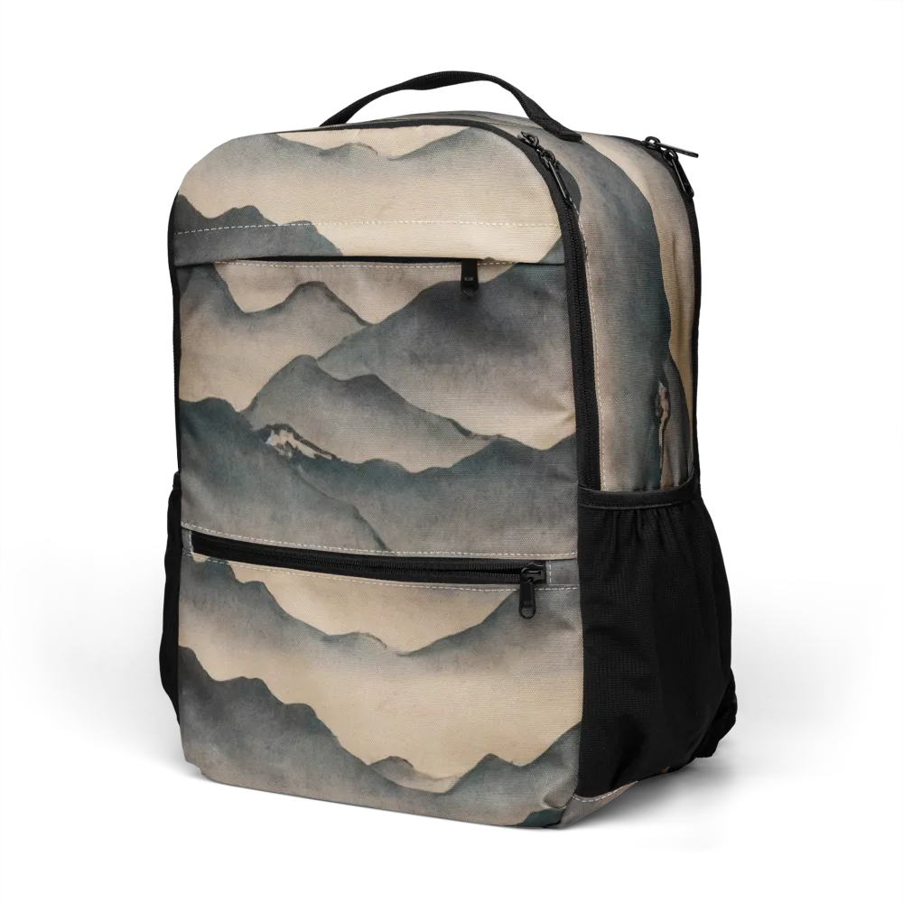 Quiet Mountains on Utility Backpack — Left Front