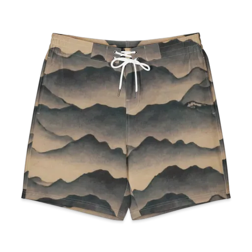 Quiet Mountains on a Men's Board Shorts