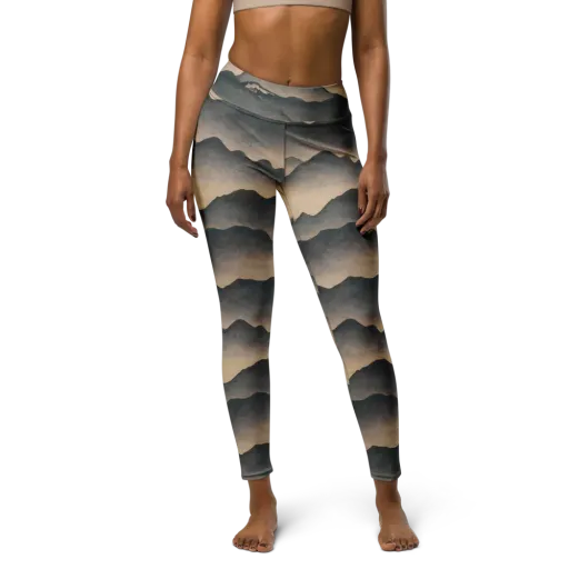 Quiet Mountains on a Yoga Leggings