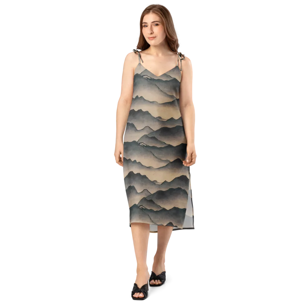 Quiet Mountains on Slip Dress — Front