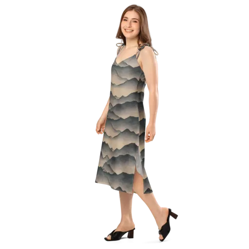 Quiet Mountains on a Slip Dress