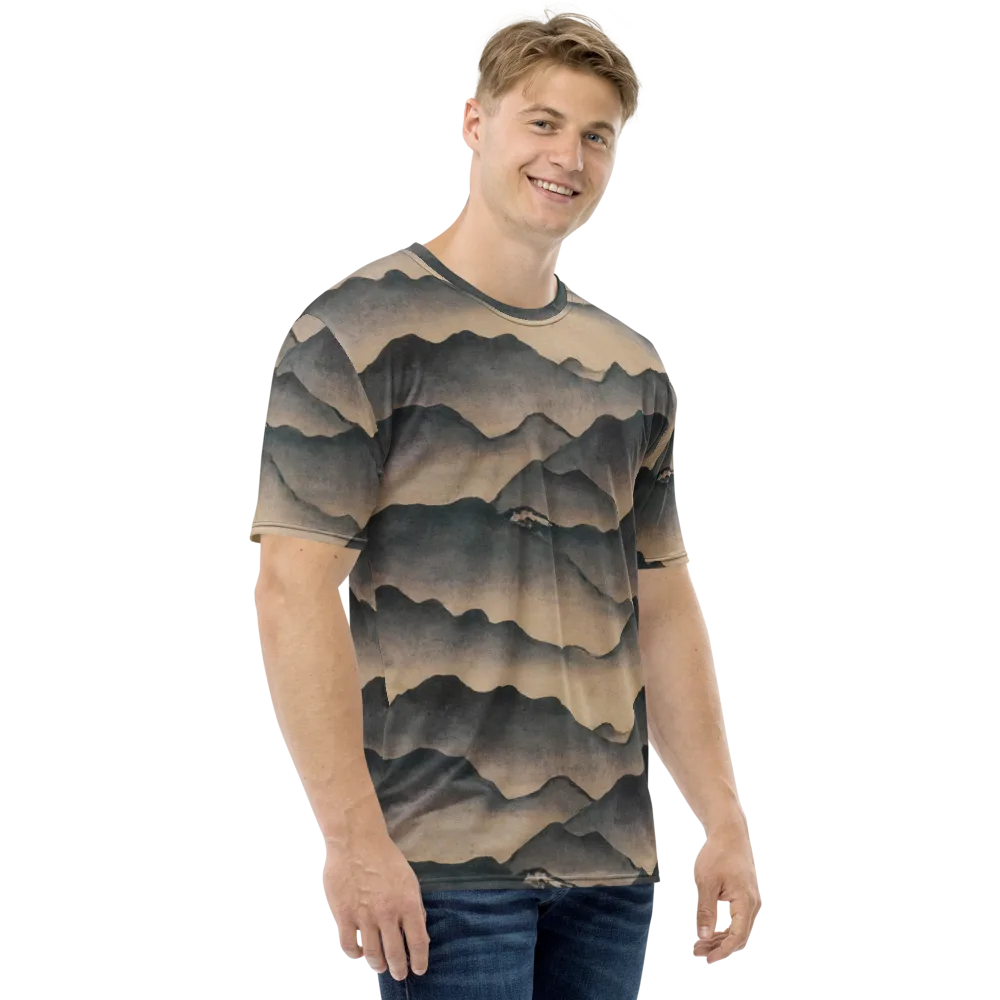 Quiet Mountains on Men's Crew Neck T-Shirt — Right