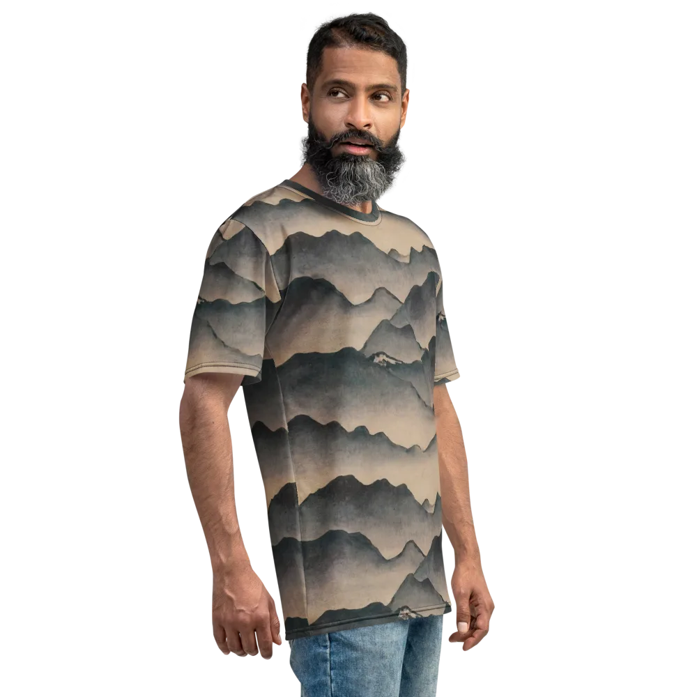 Quiet Mountains on Men's Crew Neck T-Shirt — Right