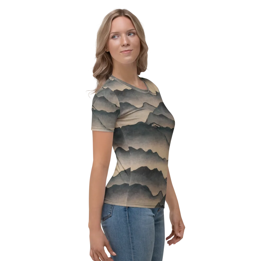 Quiet Mountains on Women's Crew Neck T-Shirt — Right